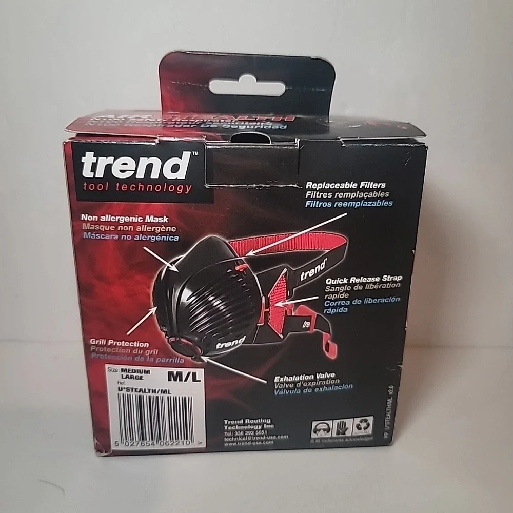 Trend AIR STEALTH N100 Niosh Safety Respirator - Small/Medium